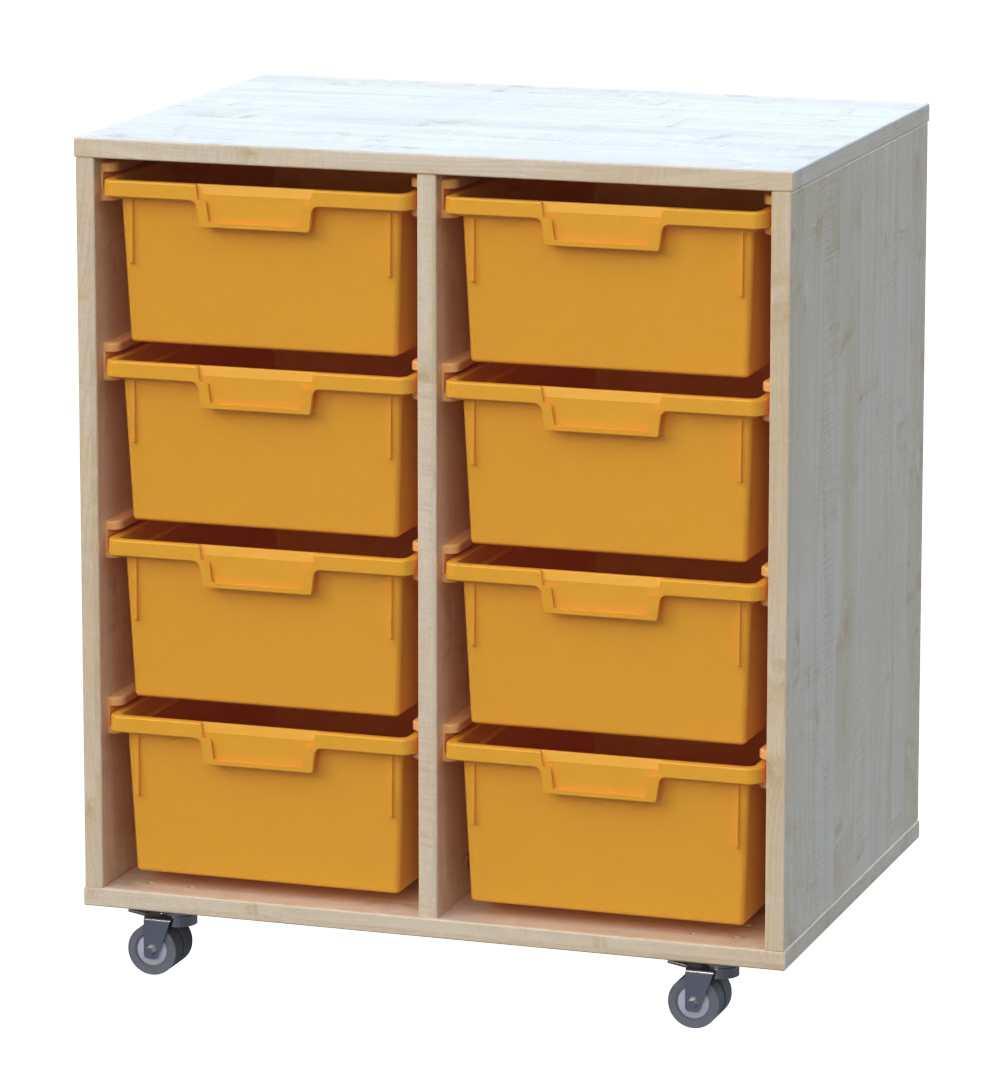 Materialcontainer fahrbar 2-reihig
